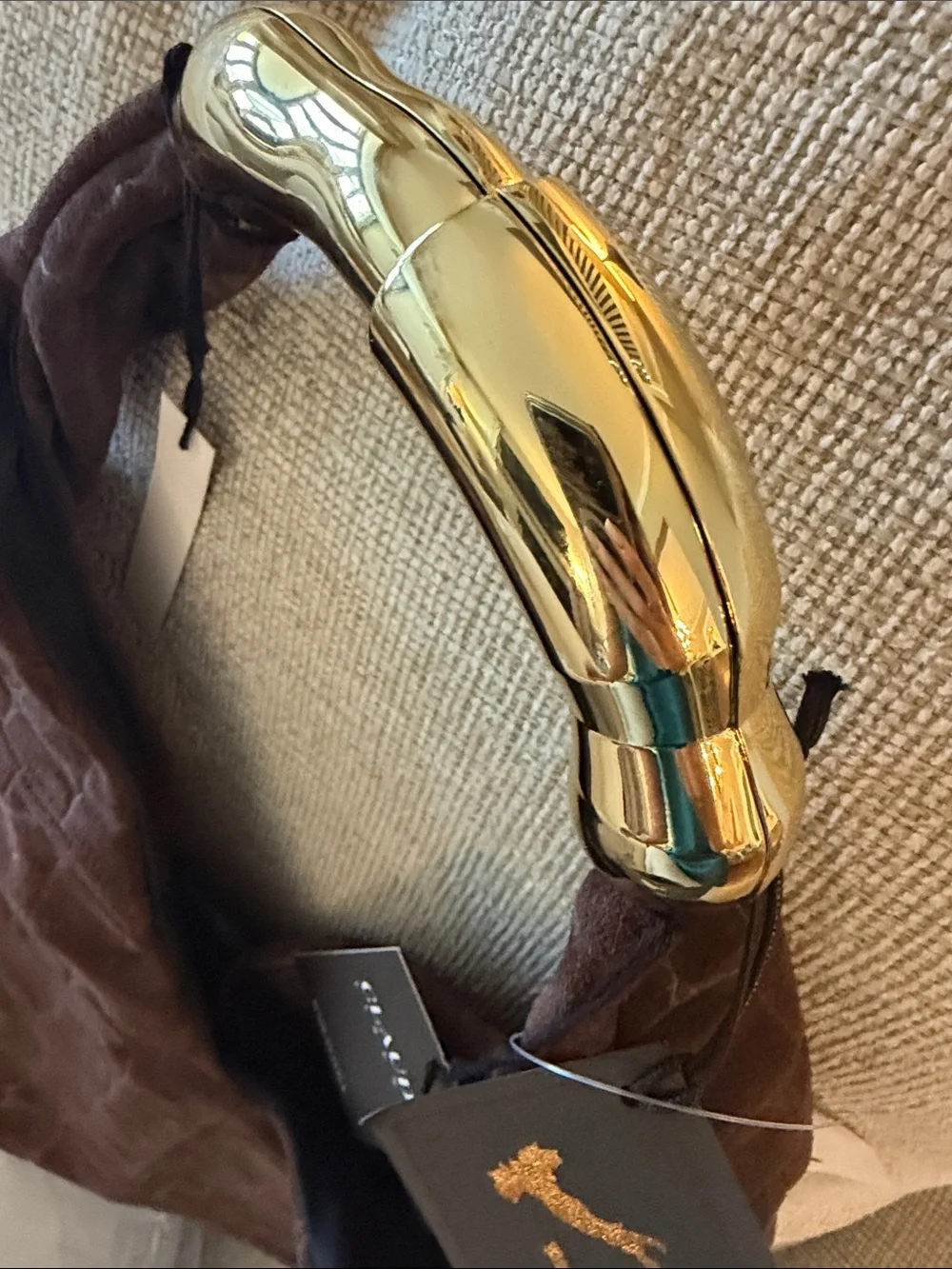 NWT Claudia Firenze Brown Leather Suede Hobo Bag